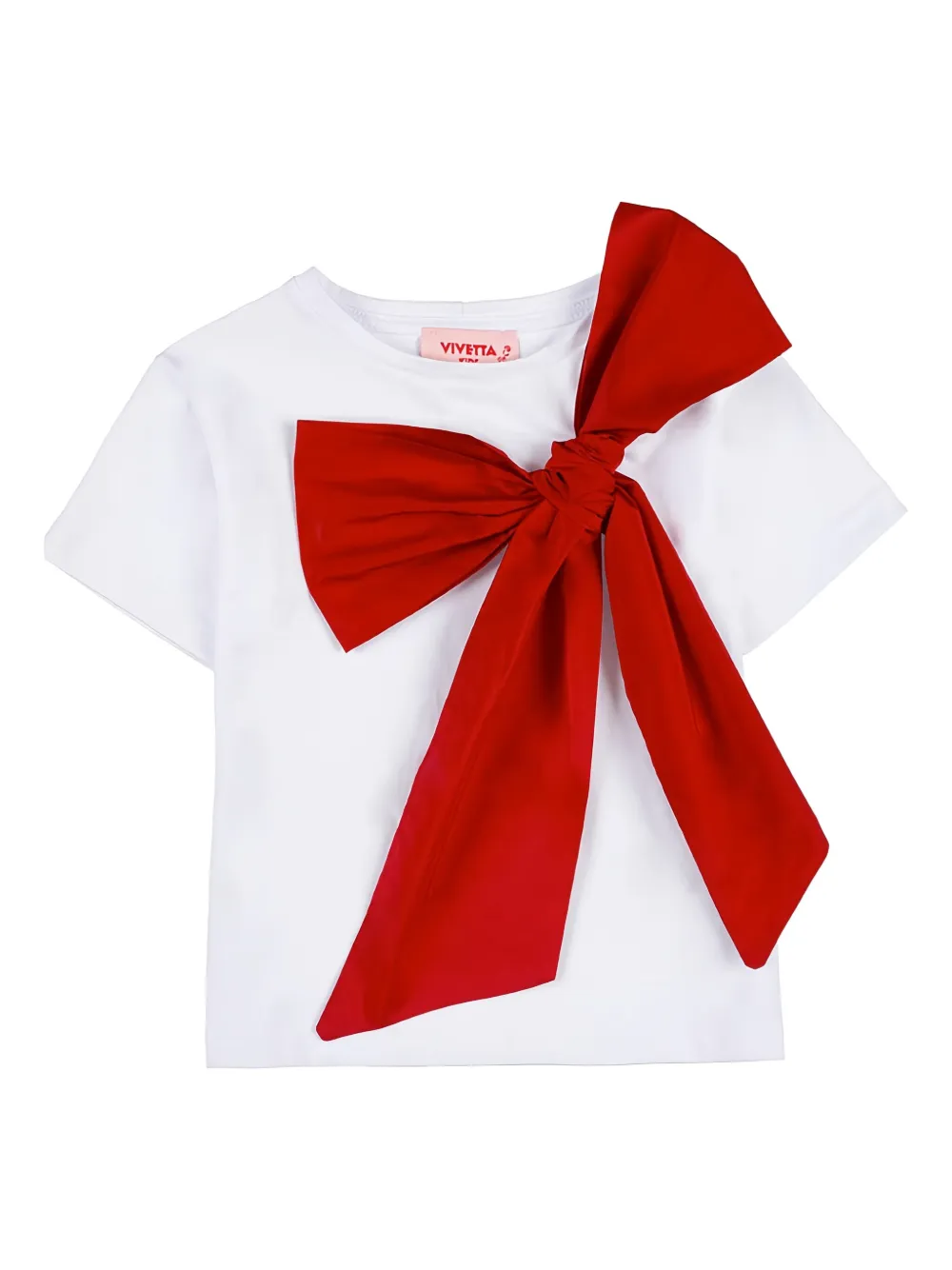 Vivetta Kids T-shirt met strik Wit