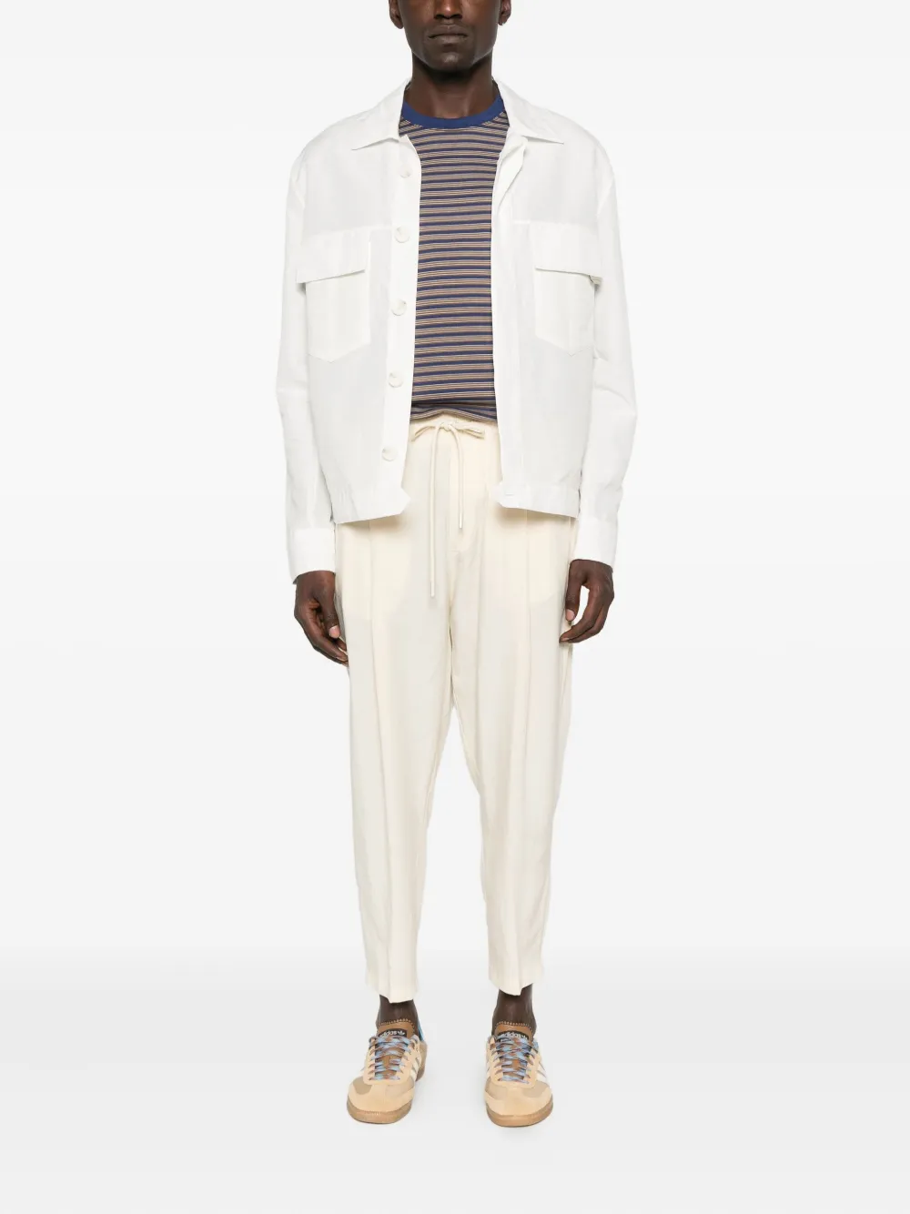 YES LONDON Broek met trekkoord - Beige