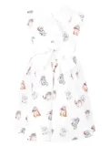 Vivetta Kids ruffled kittens dress - White