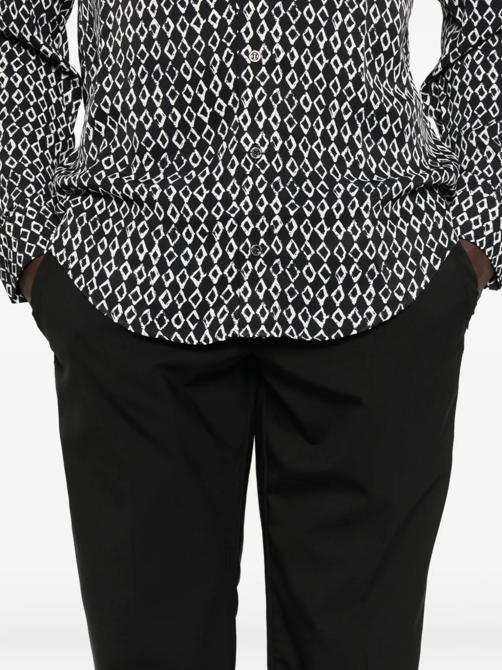 YES LONDON Broek met ritszak Zwart