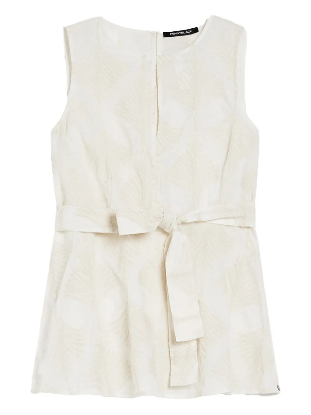 Pennyblack patterned-jacquard belted vest | Neutrals | Image 1