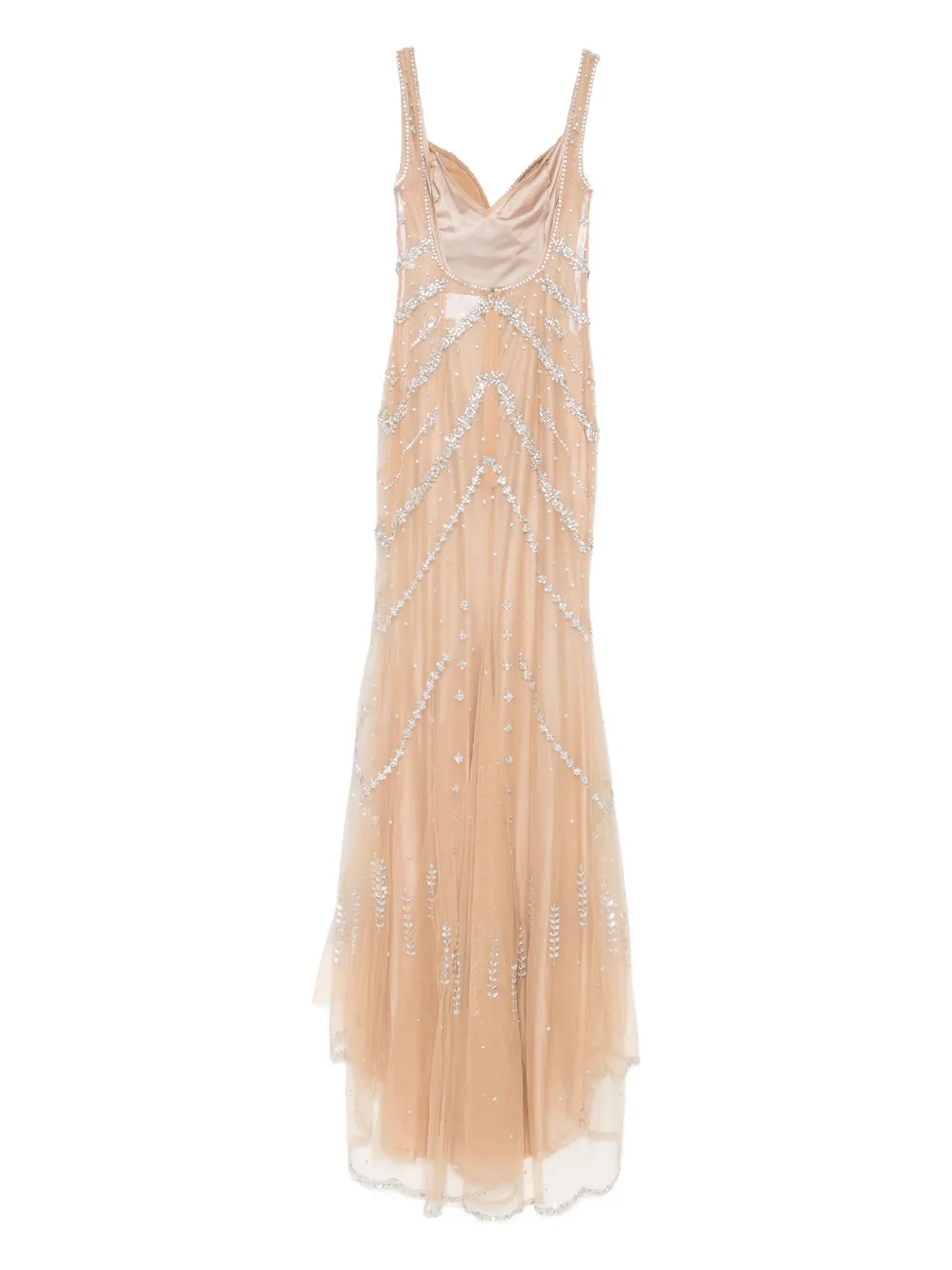 Holland & Holland crystal-embellished dress - Beige