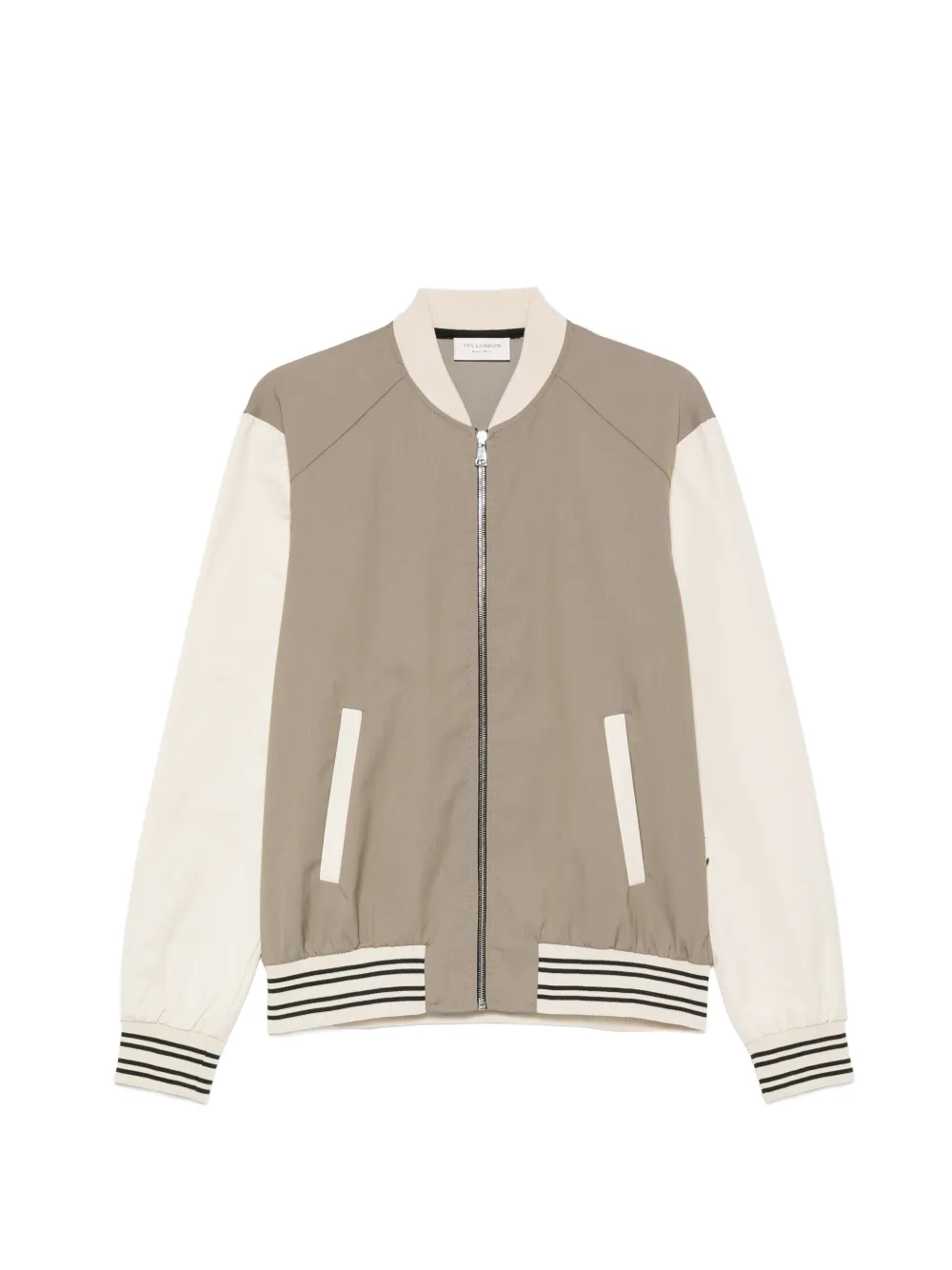 YES LONDON Bomber con design color-block - Grigio