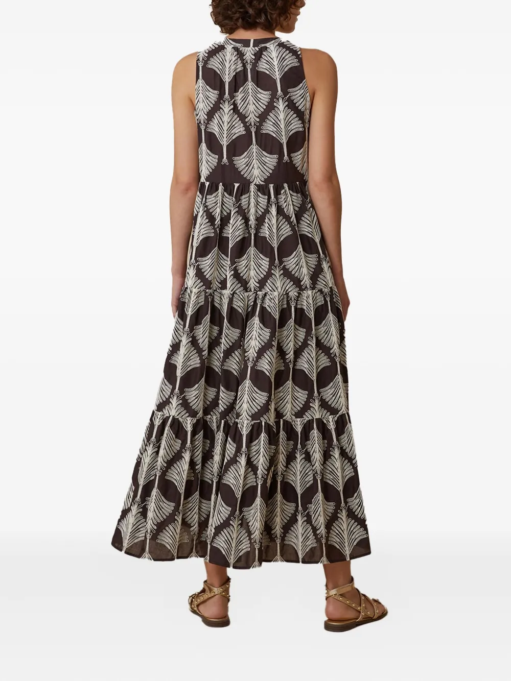 Pennyblack Gelaagde midi-jurk Bruin