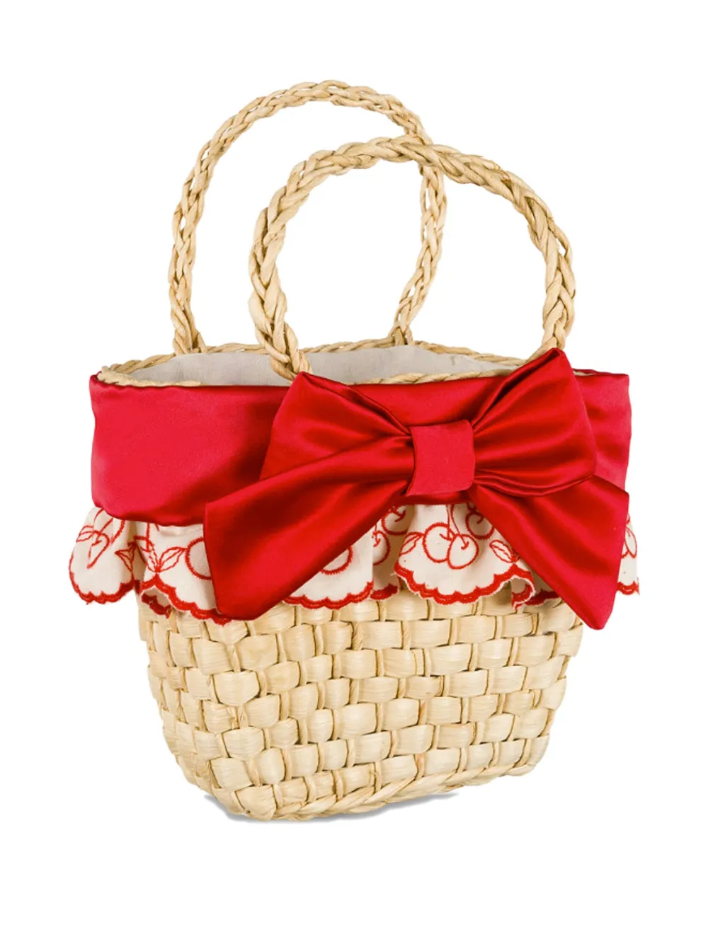 Vivetta Kids woven bow bag Beige