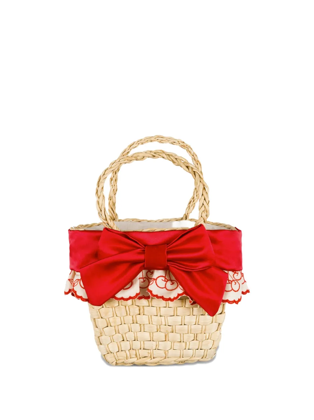 Vivetta Kids woven bow bag Beige