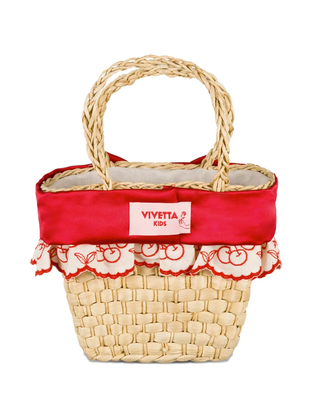 Vivetta Kids woven bow bag Beige