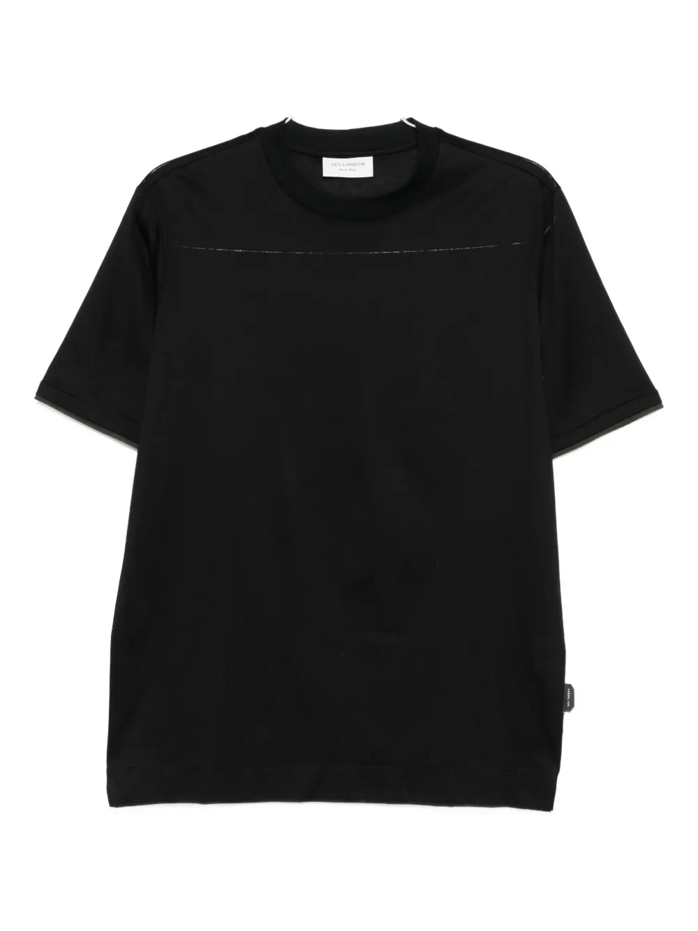YES LONDON panelled cotton T-shirt - Nero