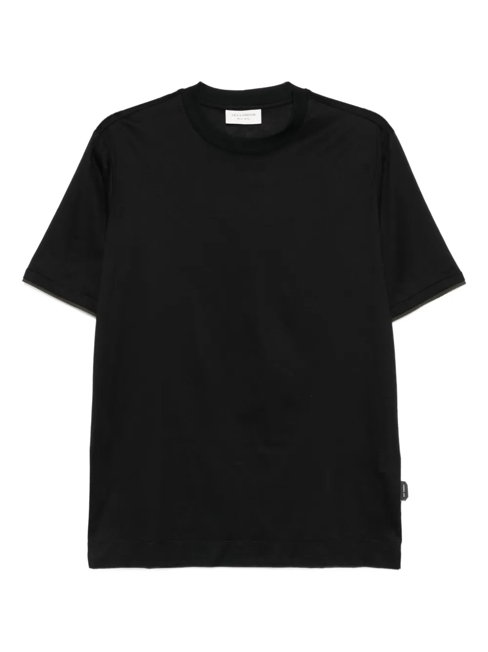 YES LONDON camiseta de algodón a paneles | negro | Image 1