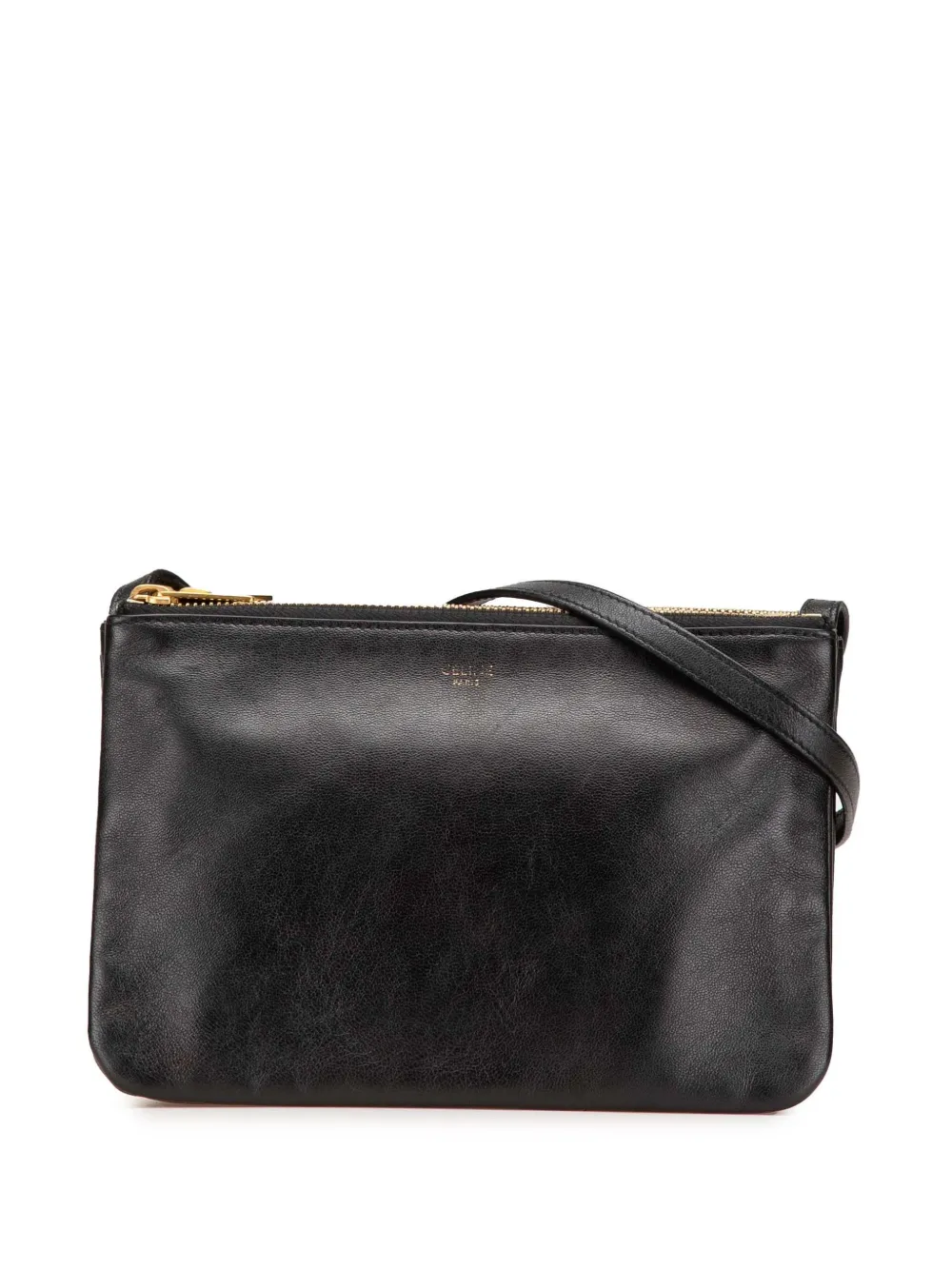 極美品 【CELINE】ショルダーバッグ トリオ スモール ゴールド
