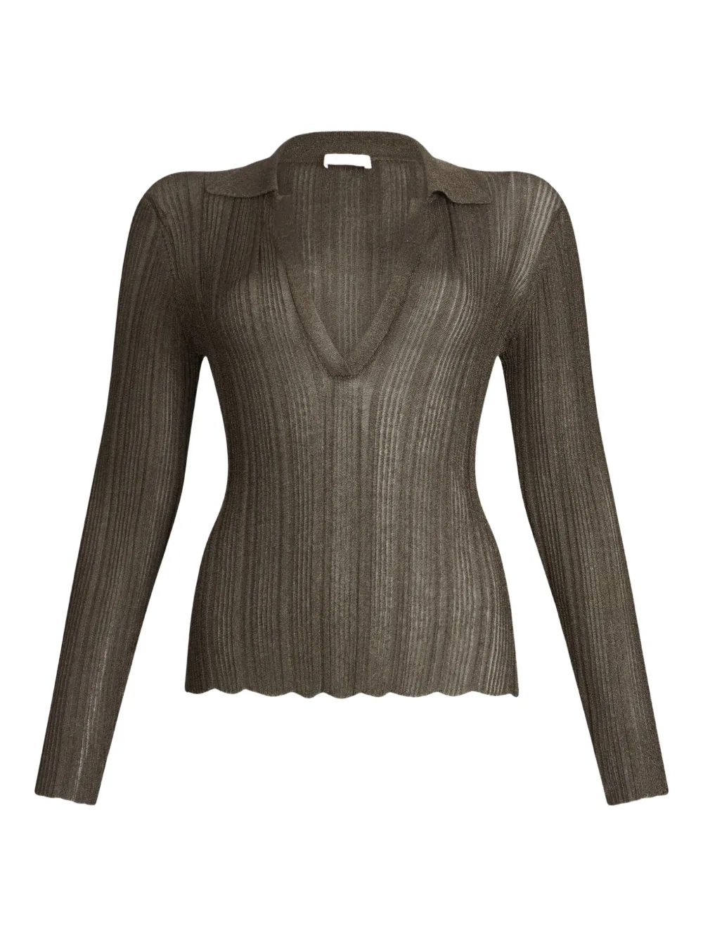 LIU JO Lurex® polo top | Green | Image 1