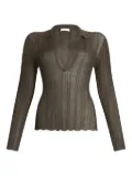 LIU JO Lurex® polo top - Green