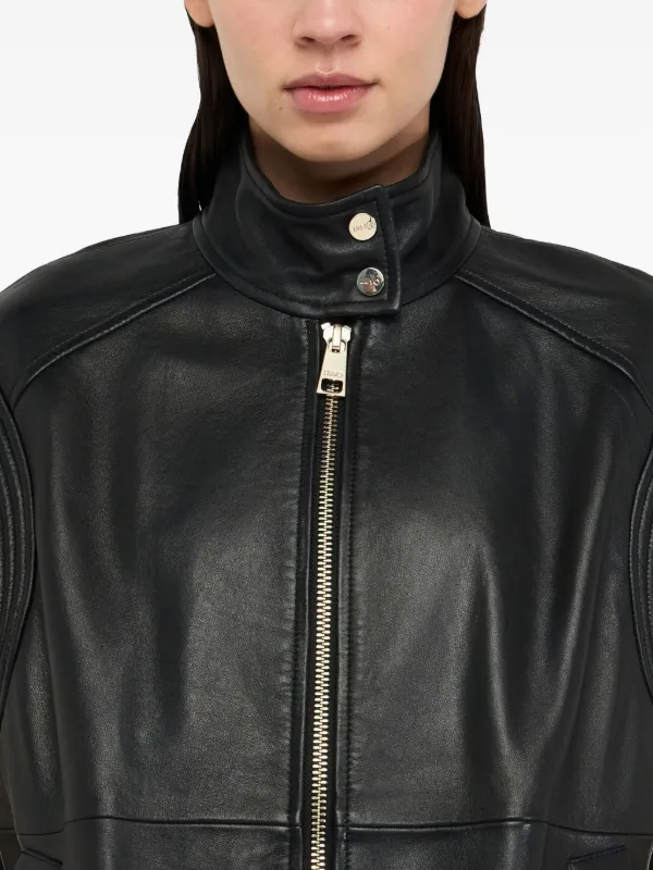 ベスト・ジレ LIU JO Women Vests TA5218T290422222 Black LIU JO Oversized Leather Gilet | Black | FARFETCH
