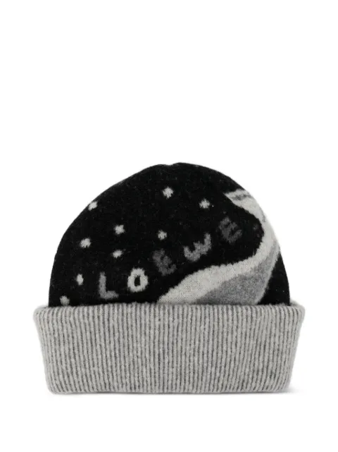 LOEWE logo knitted beanies