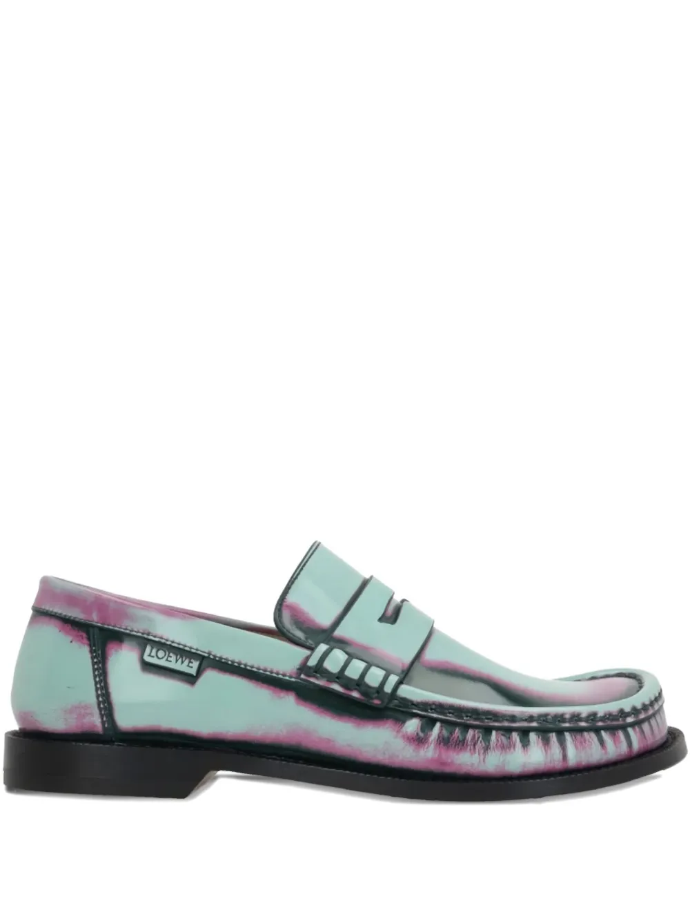 LOEWE Leren penny loafers Blauw