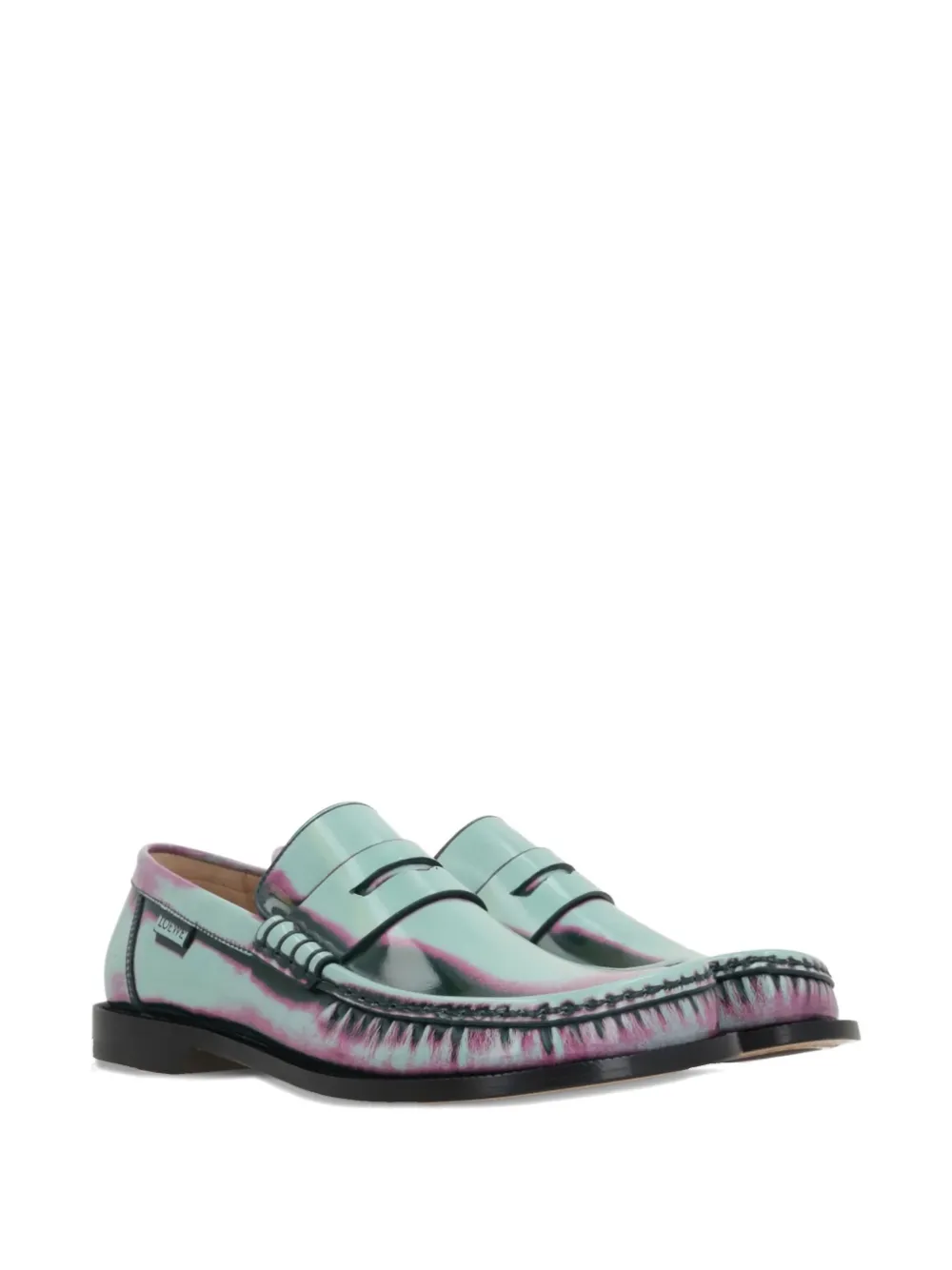 LOEWE Leren penny loafers Blauw