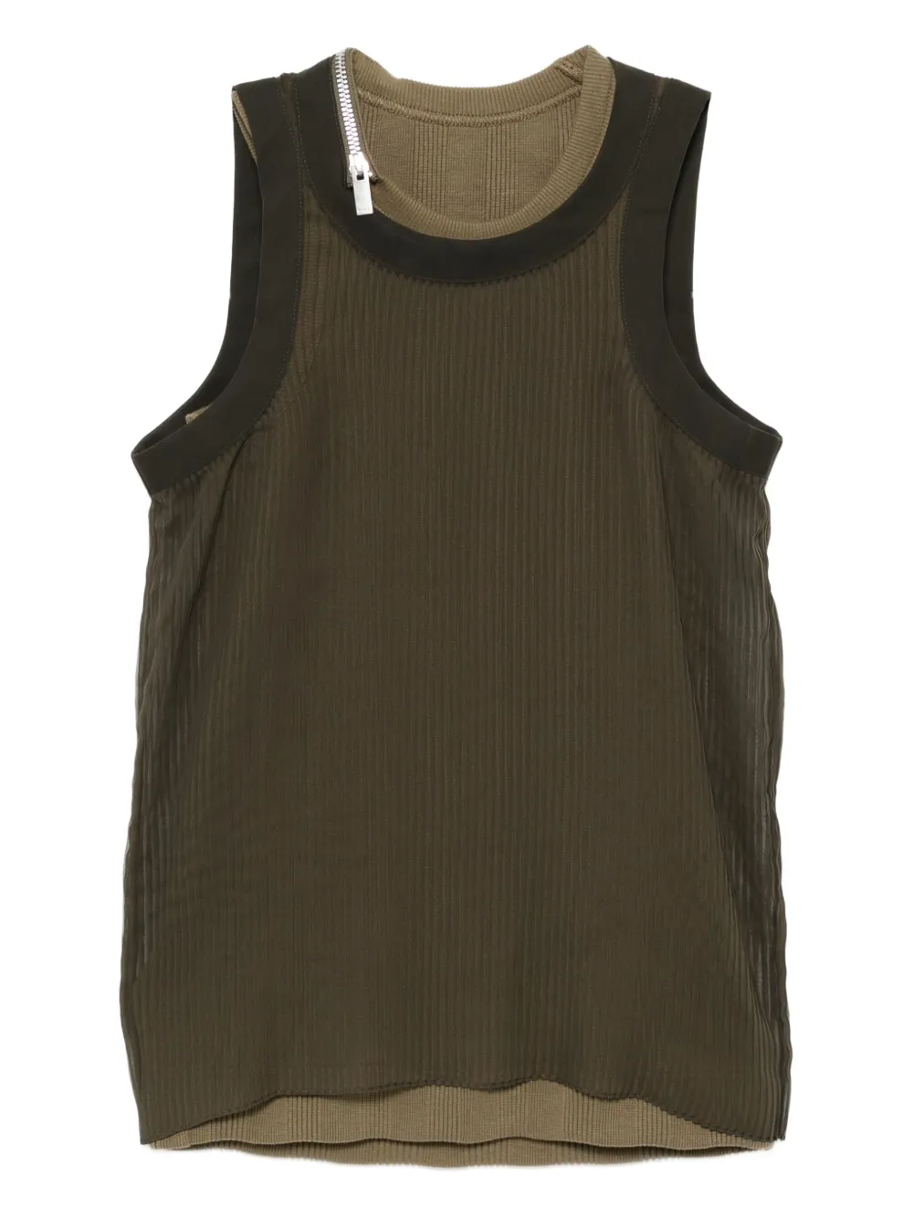 pleated vest