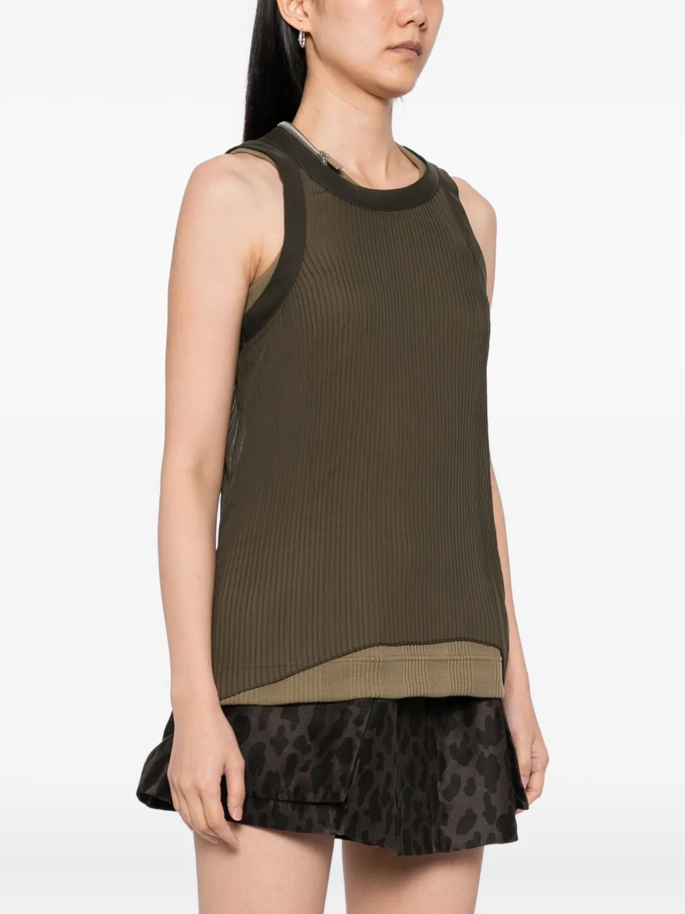 sacai Geplooide spencer Groen