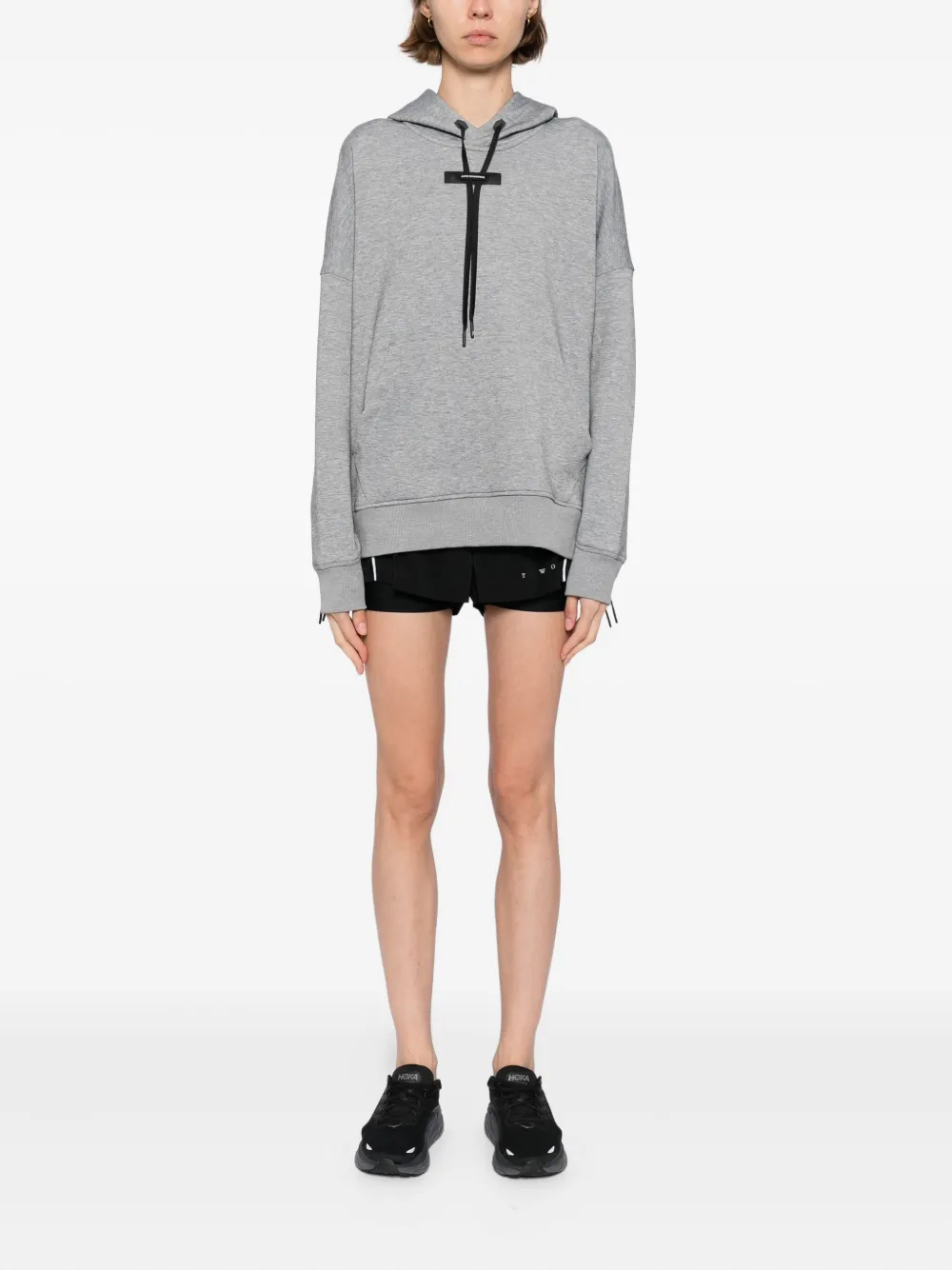 On Running Hoodie met logopatch - Grijs