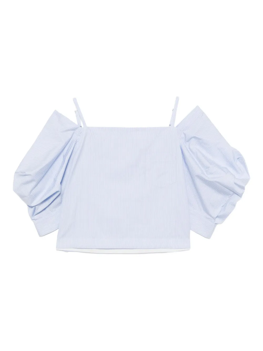 Sacai Women's Cotton Poplin Top In Blue