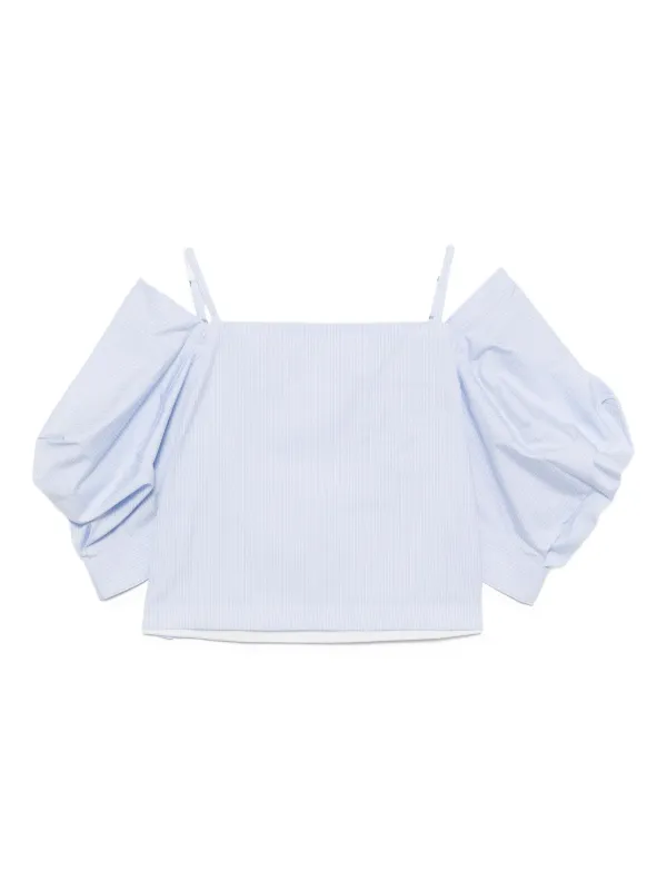 Sacai Striped Top in BLUE STRIPE