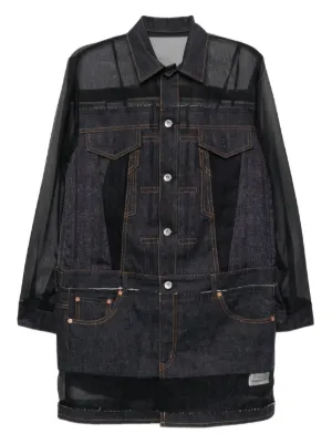 sacai】プリーツ ストームフラップ コットン ミニドレス sacai（サカイ