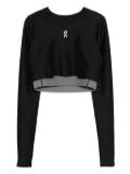 On Running train long-sleeves crop top - Black