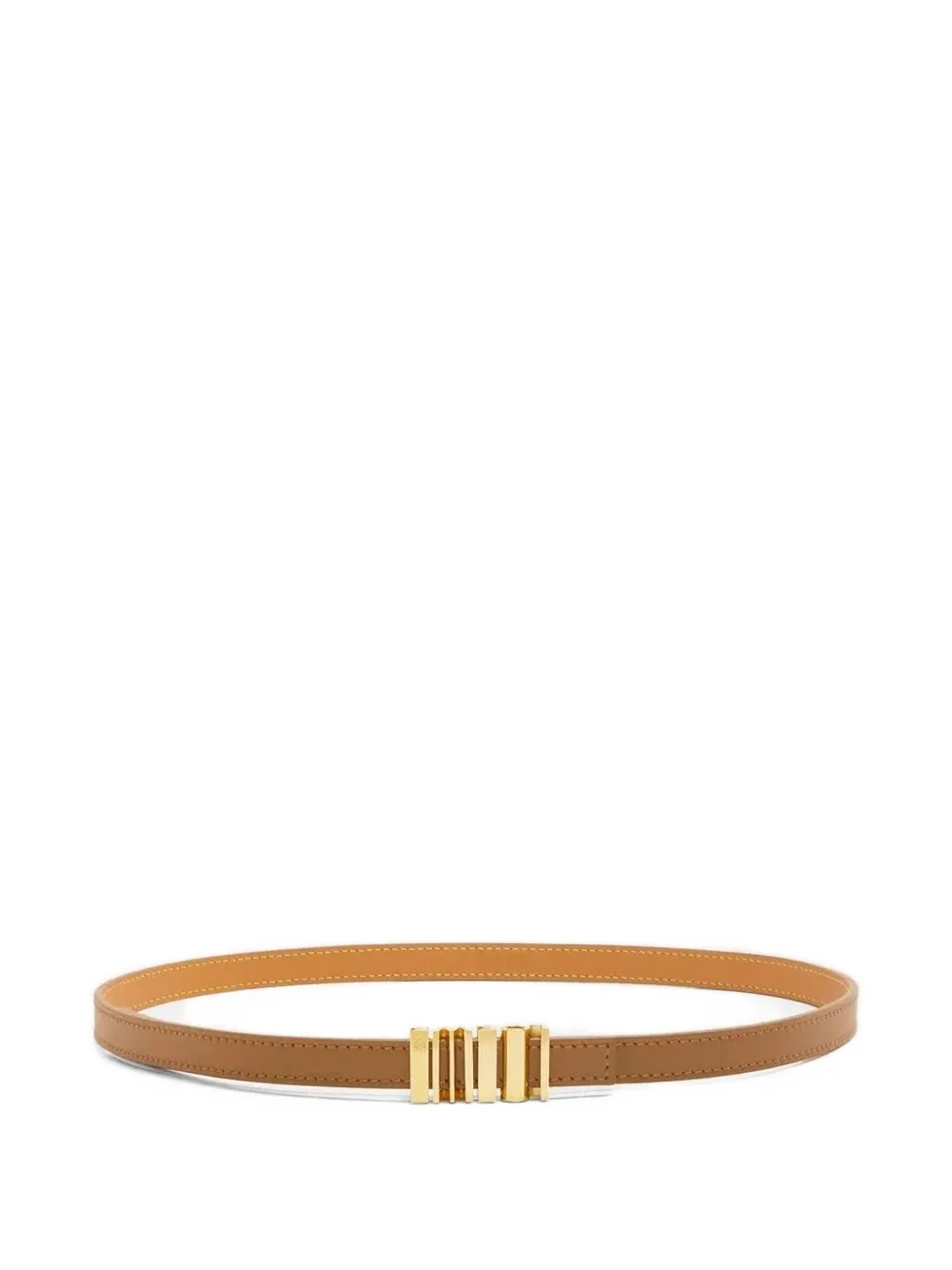 Loewe Graphic-plaque Leather Belt In Brown