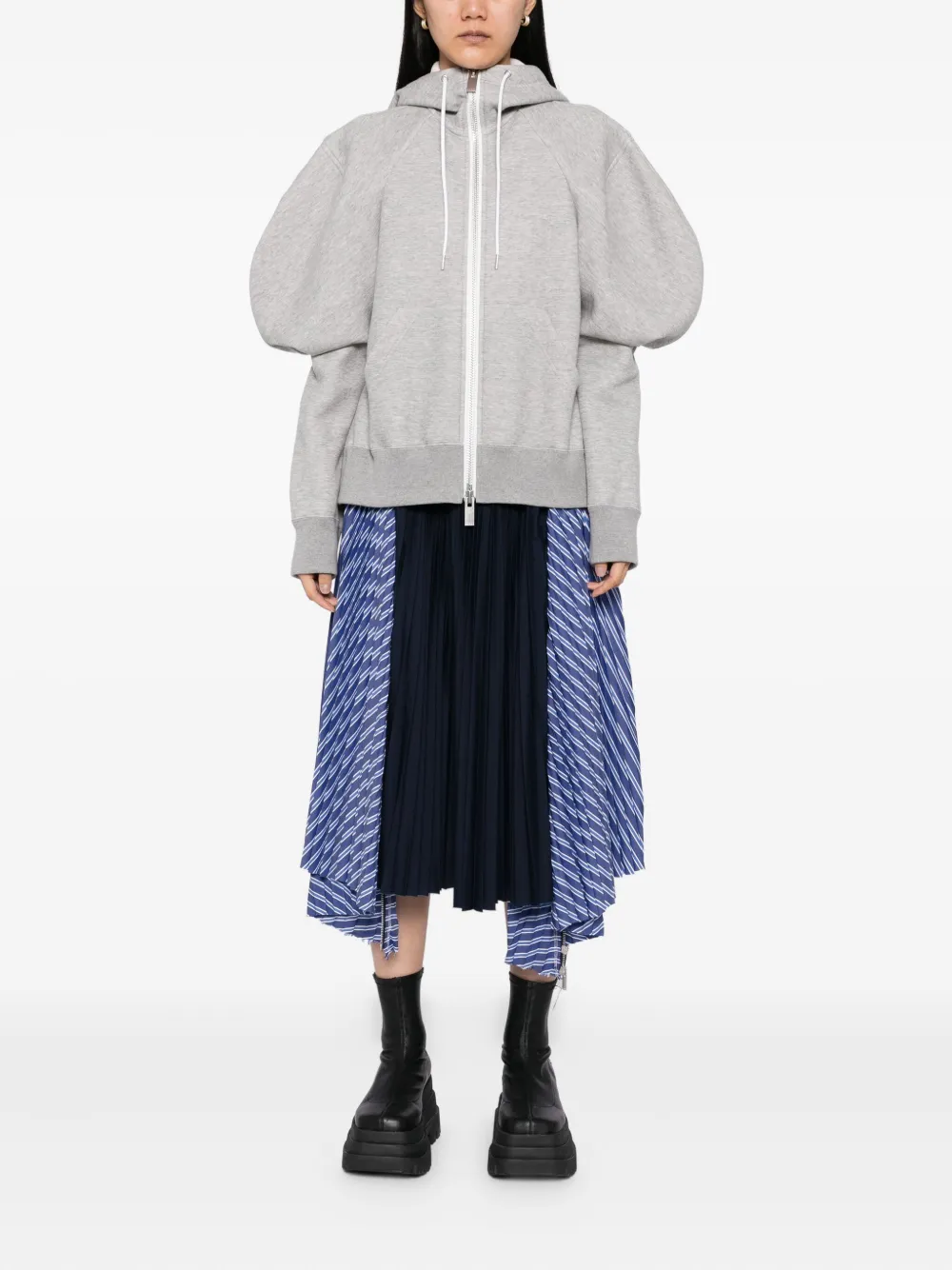 Sacai Sponge hoodie - Grijs