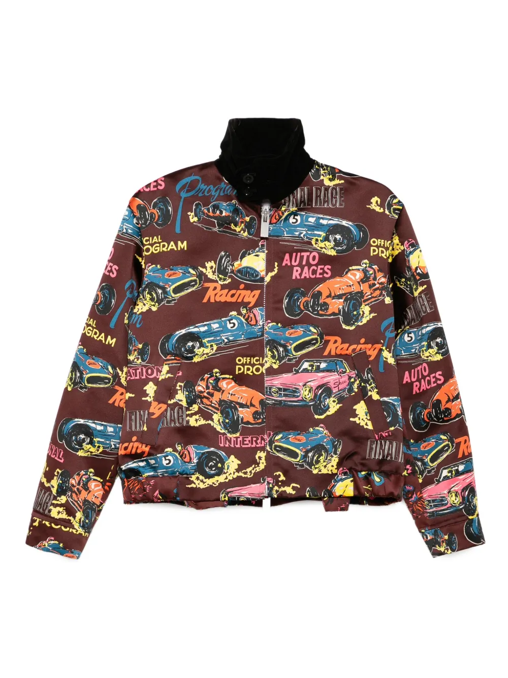 Sacai Jack met tropische print Rood