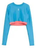 On Running train long-sleeves crop top - Blue
