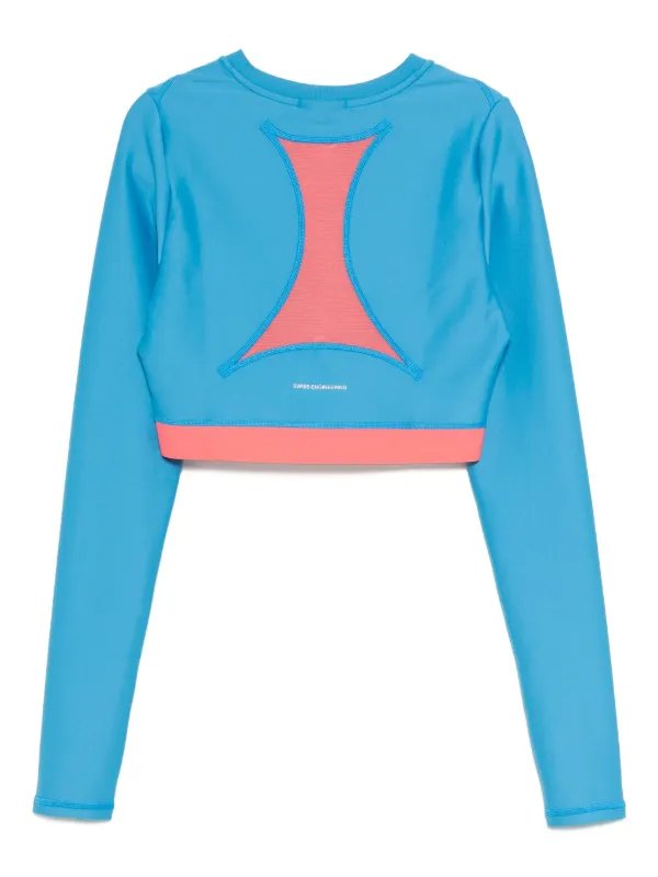 On Running Top Corto Train De Manga Larga Azul FARFETCH MX