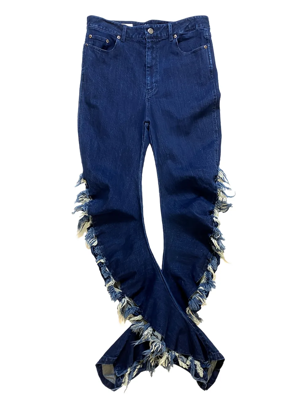 Ponder.er Gaso Frayed-hem Jeans In Blue