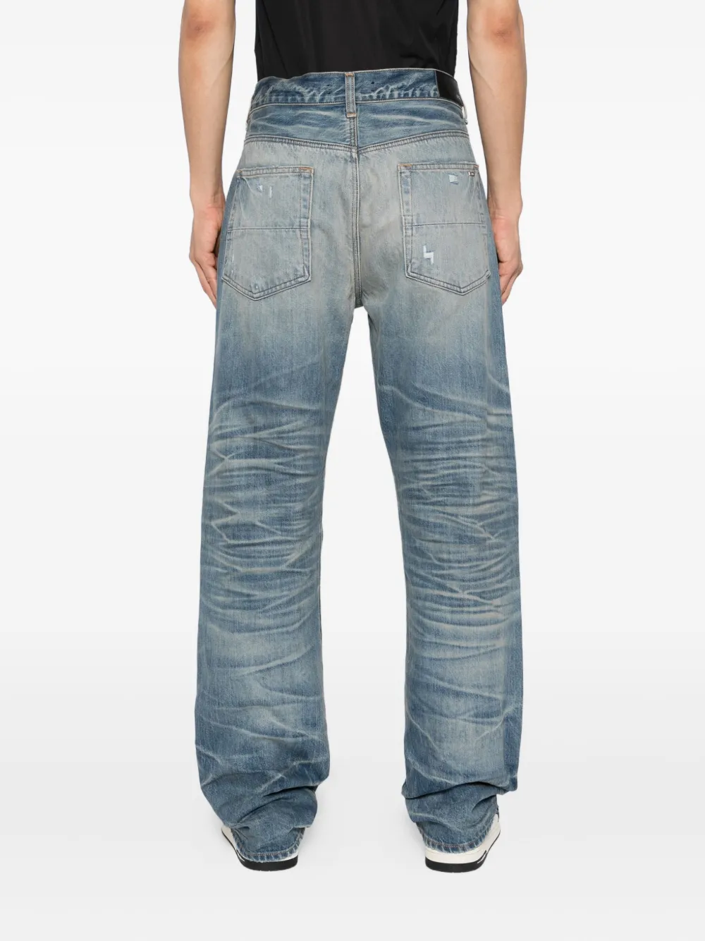 AMIRI Geplooide straight jeans Blauw