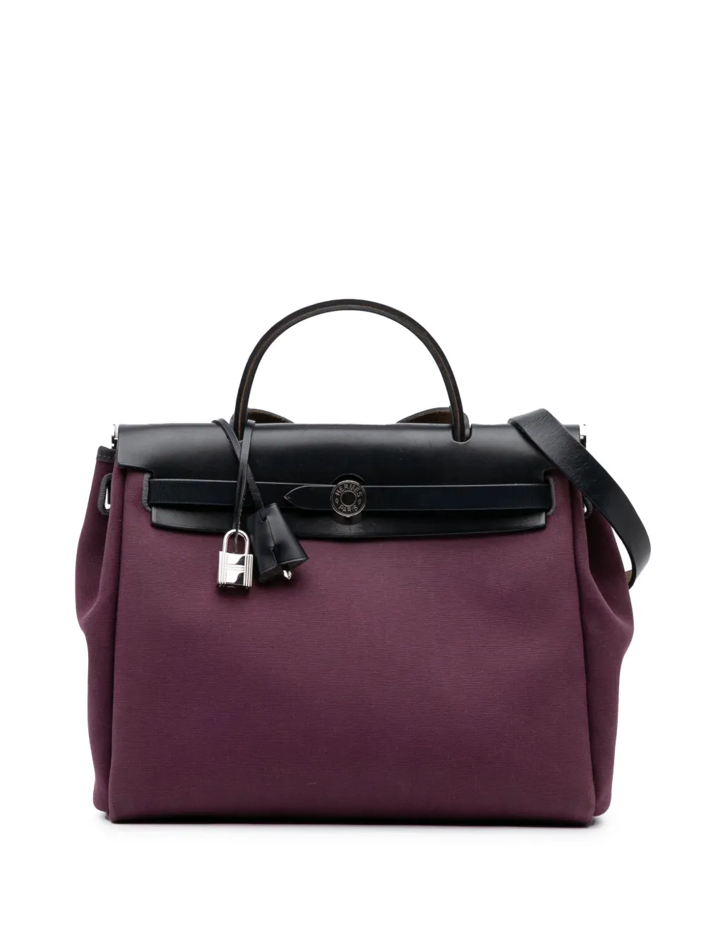 Hermès Pre-Owned 2019 Toile Herbag Zip 31 satchel | Purple | Image 1