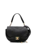 CHANEL Pre-Owned 2018 CC Chevron Lambskin Round Flap satchel - Black