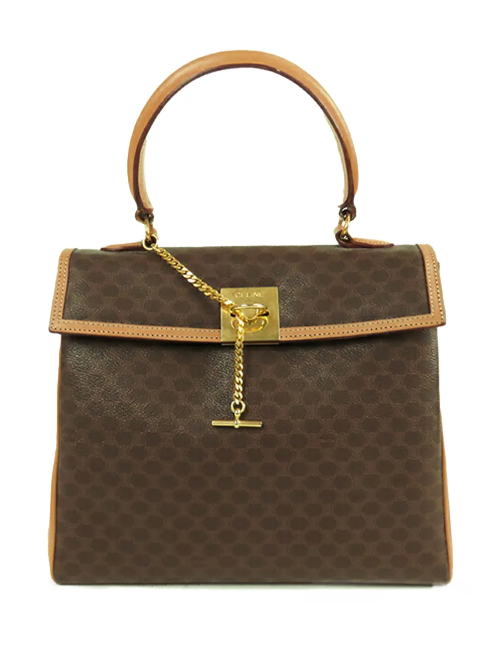 Céline Pre-Owned 2013 Macadam Coated Canvas Top Handle Bag satchel | marrón | Image 1
