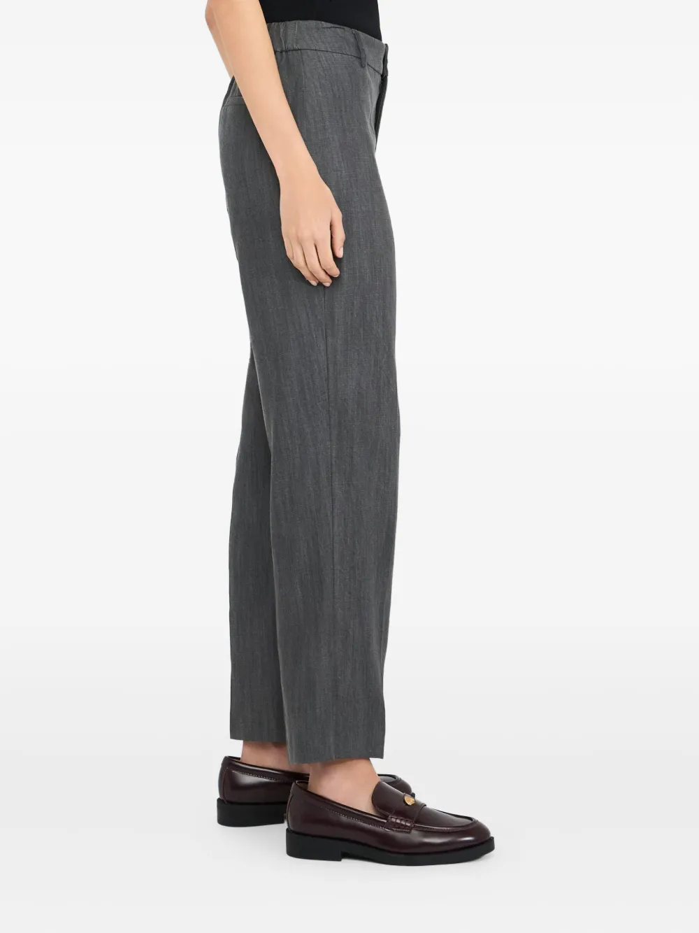 Liu •jo High Waist Straight Casual Pants In Black