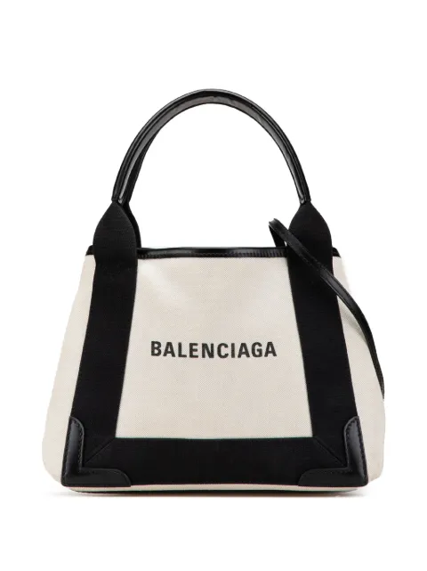 Balenciaga Pre-Owned 2009 Canvas Navy Cabas XS satchel