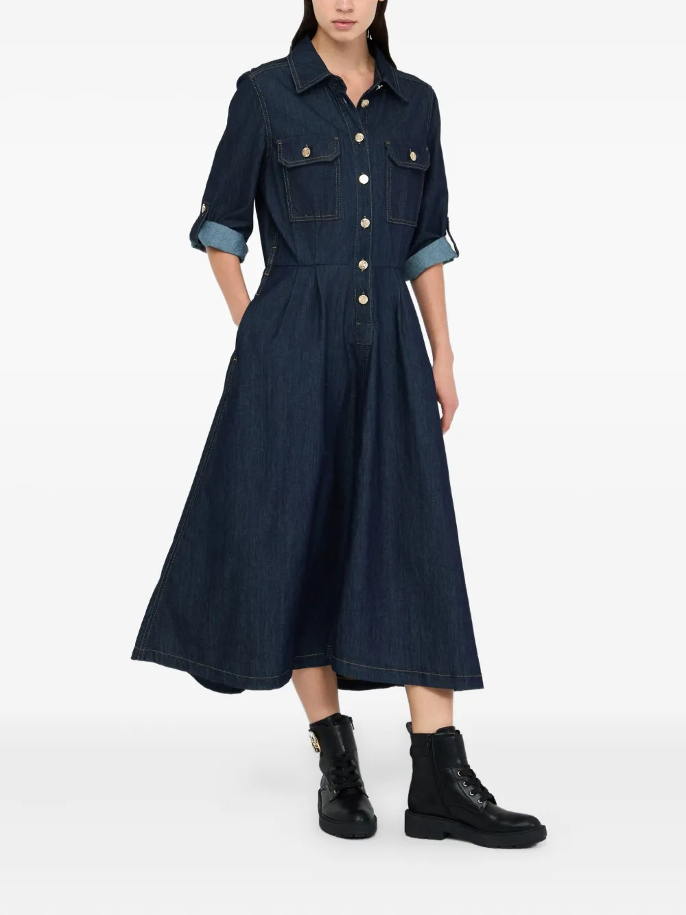 LIU JO Denim shirt dress - Blauw