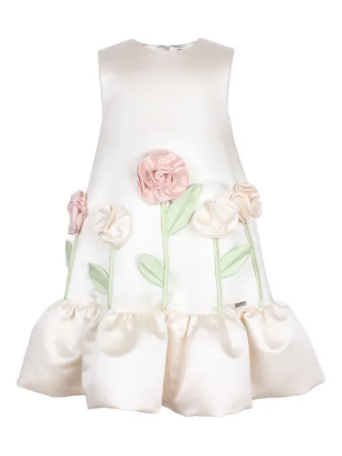 JESSIE AND JAMES KIDS floral-appliqué ruffled dress