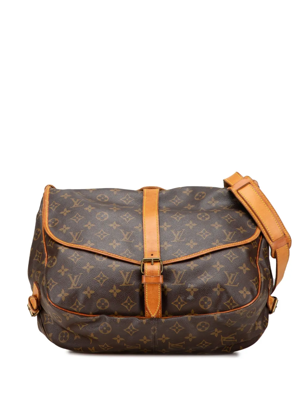 Pre-owned Louis Vuitton 1991 Monogram Saumur 35 Crossbody Bag
