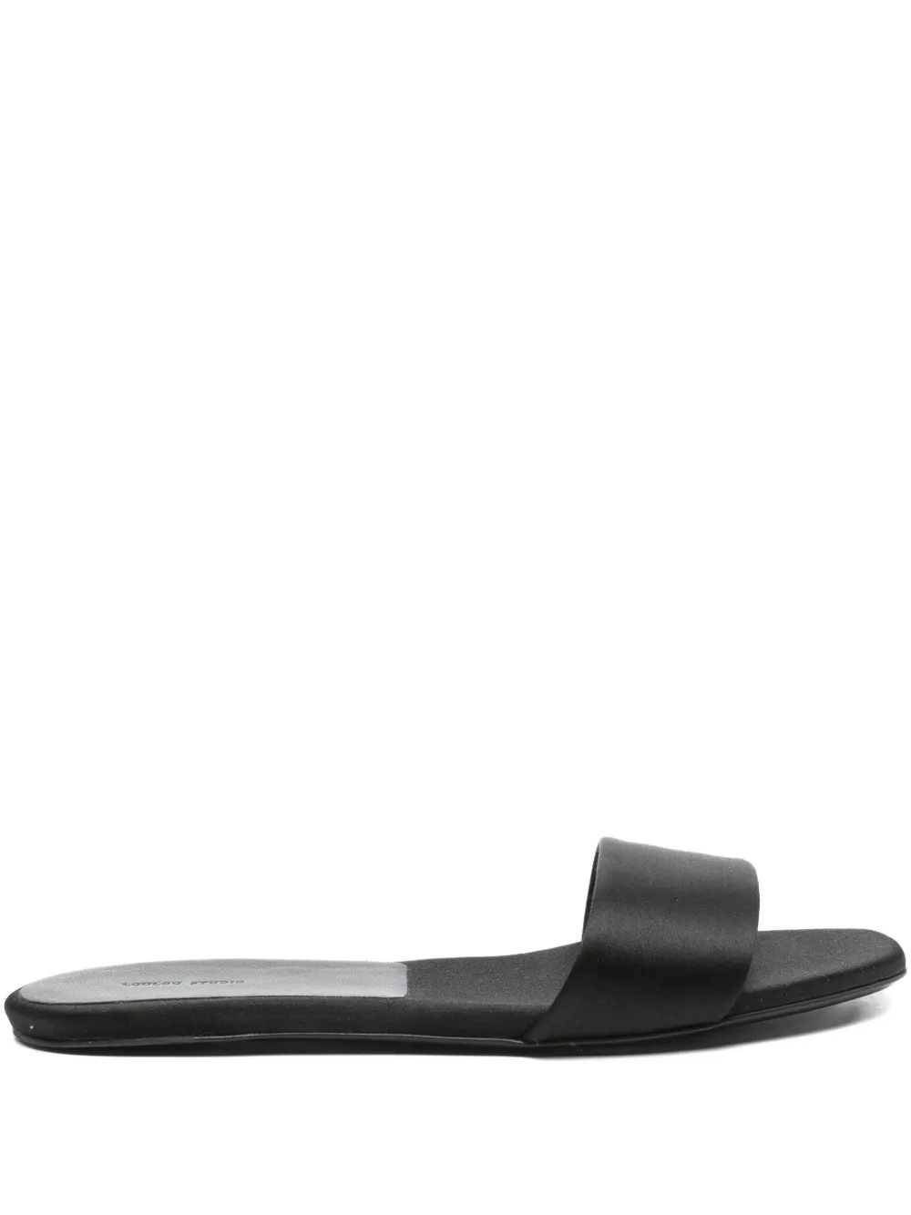 Loulou Stella satin-band slides | Black | Image 1