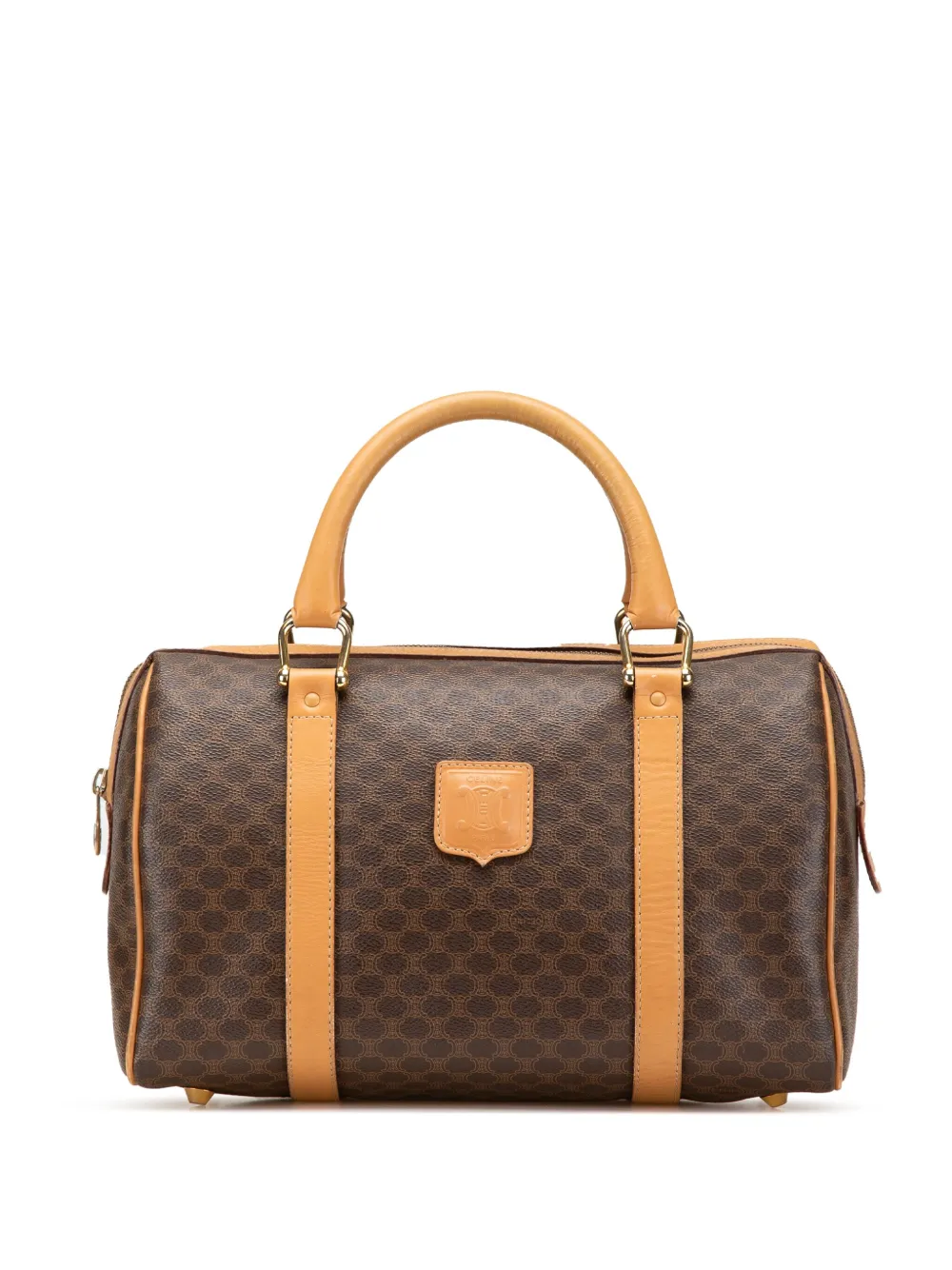 Céline Pre-Owned 2012 Macadam Coated Canvas boston bag | Brown | Image 1