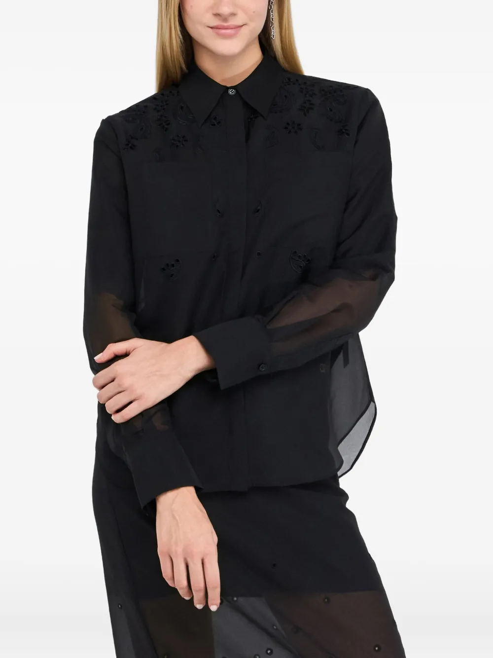 LIU JO Blouse met lange mouwen Zwart