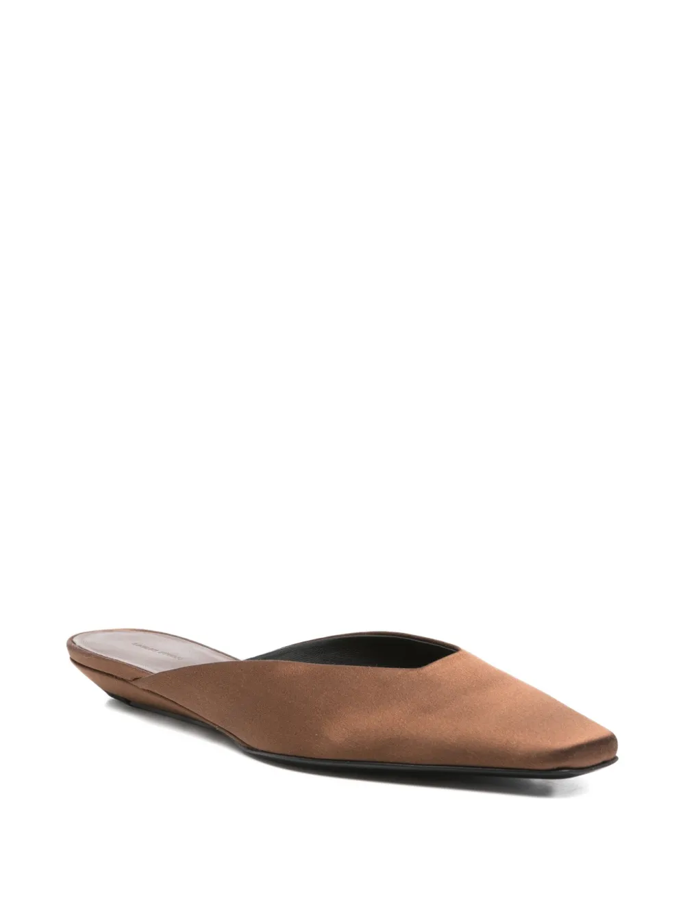 Loulou Studio Liz Satin Pointed-toe Mules
