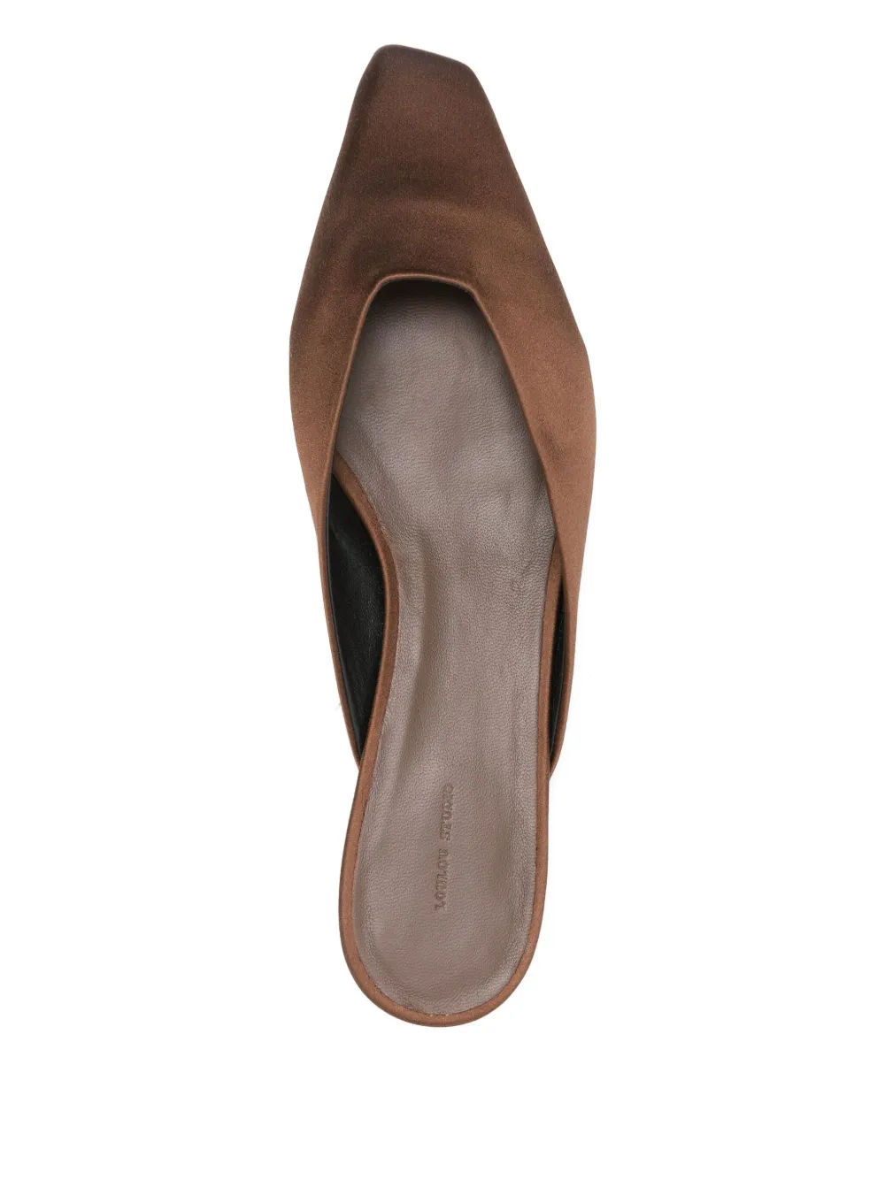 Loulou Studio Liz Satin Pointed-toe Mules