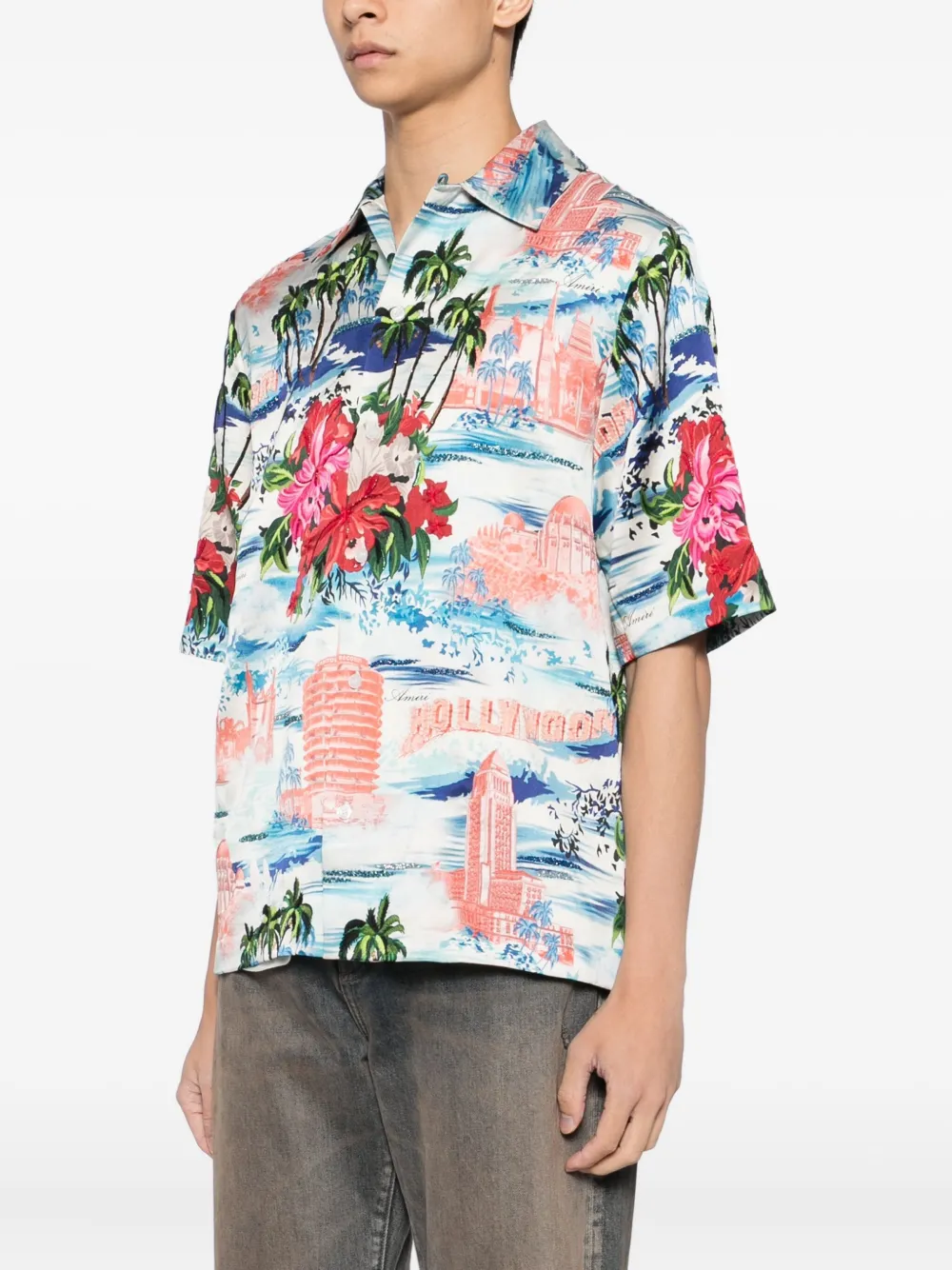 AMIRI Overhemd met tropische print Wit