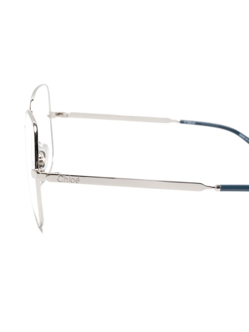 Chloé Eyewear Bril met rond montuur Zilver