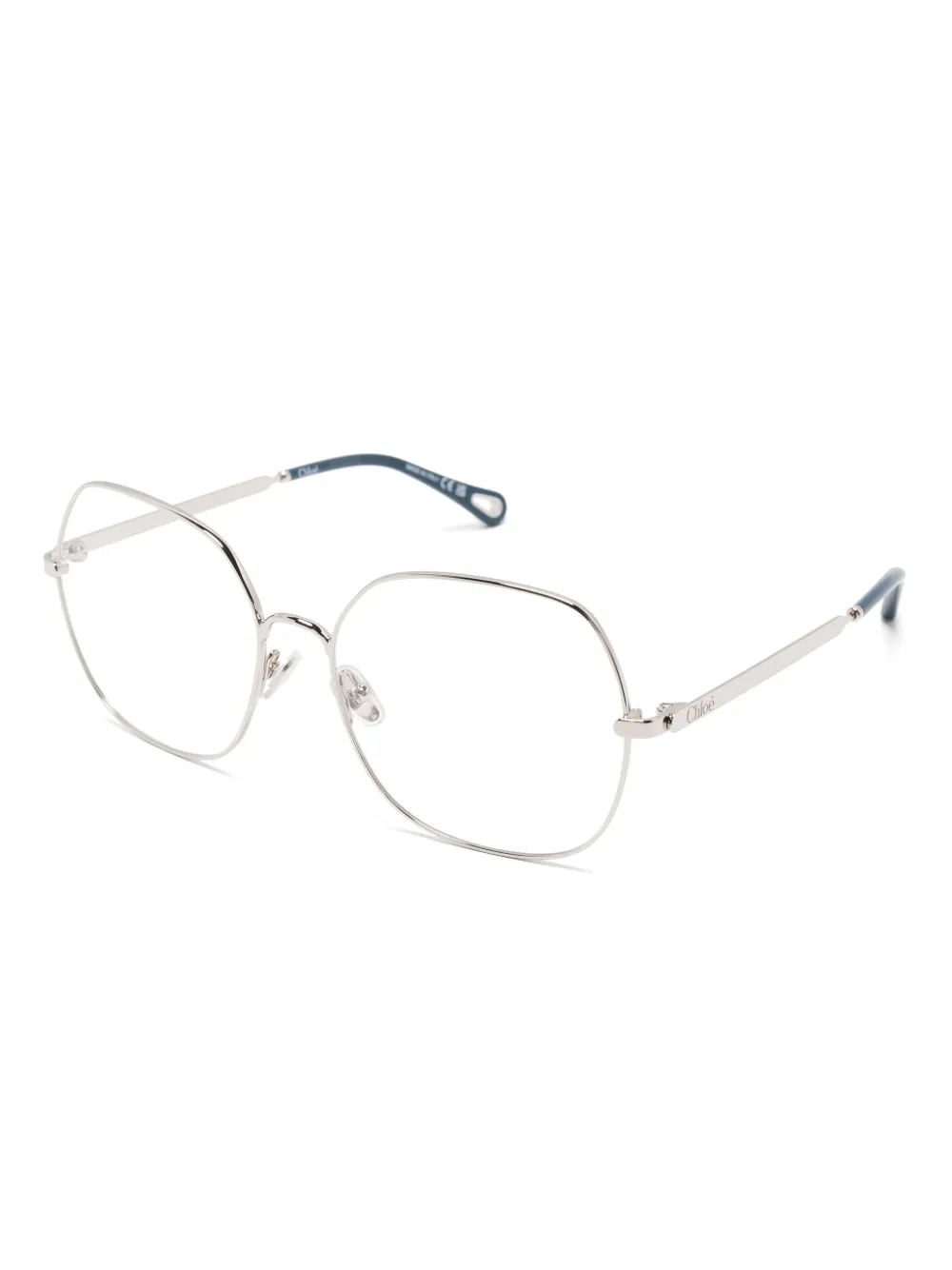 Chloé Eyewear Bril met rond montuur Zilver